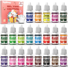 Gel Food Colouring Set 21 Colors Tasteless Gel Based Food Color Dye Vibran