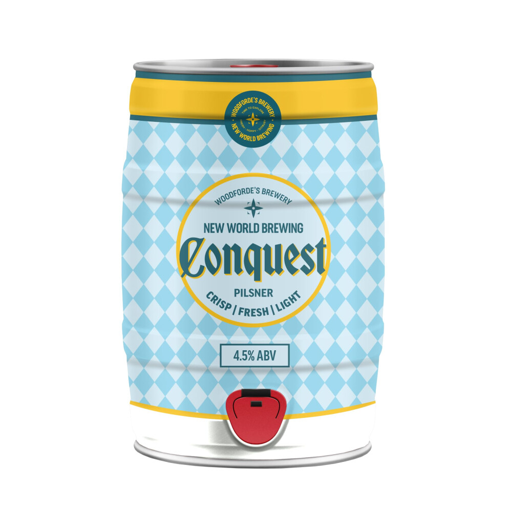 Woodforde's Brewery New World Brewing Conquest 5 Litre Mini Keg