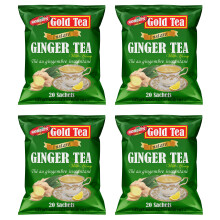 Pack of 4 Gold Tea Instant Ginger Tea with Honey 360g 20 Sachets