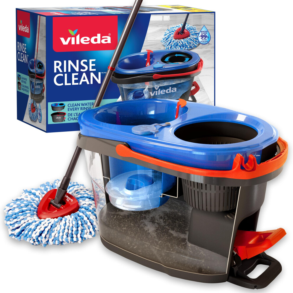 Vileda Rinse Clean Spin Mop System Separates Clean And Dirty Water Effortle