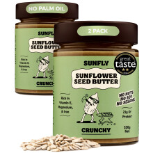 SUNFLY Crunchy Sunflower Seed Butter – NutFree Vegan HighProtein Spread To