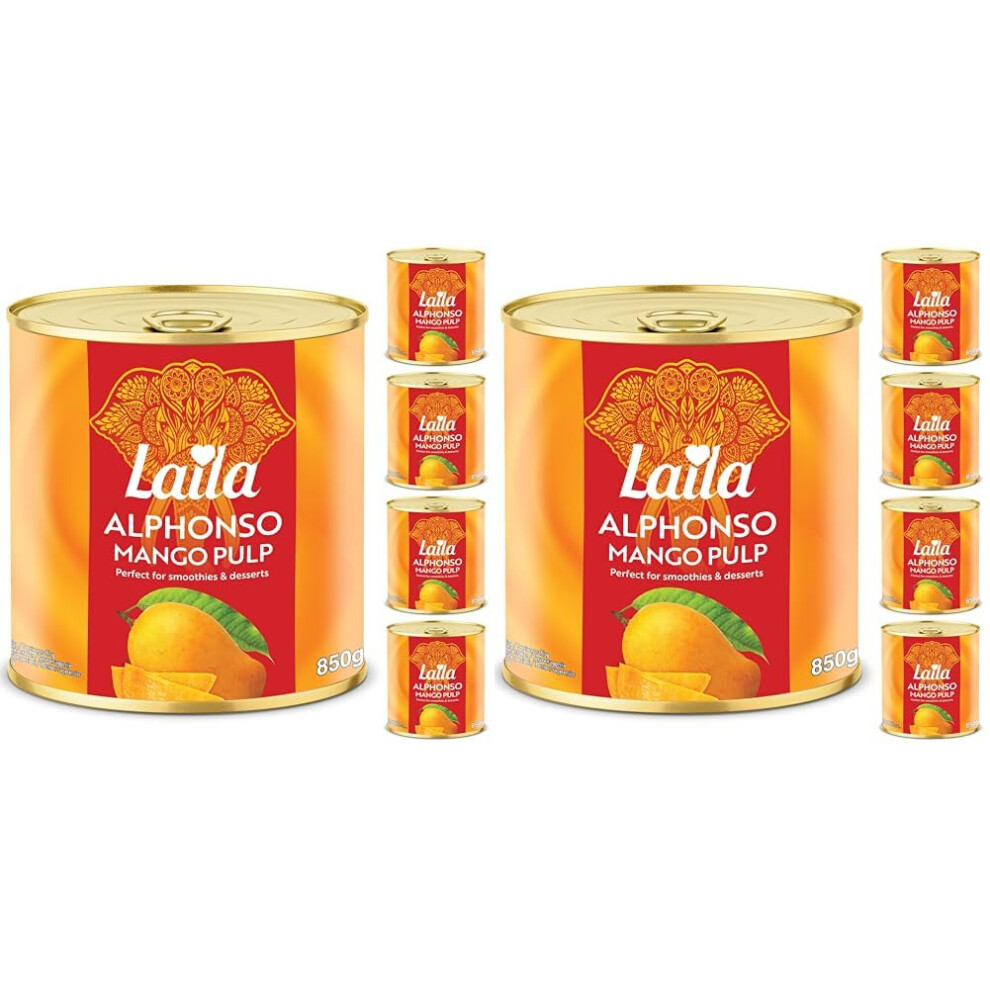 Laila Alphonso Mango Pulp 850 G Case Of 6 Pack Of 2
