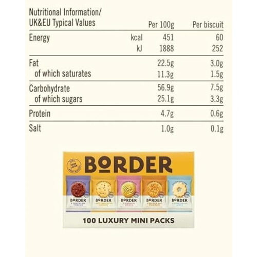 Border Border Biscuits Mini Selection Box, 100 Packs, 1