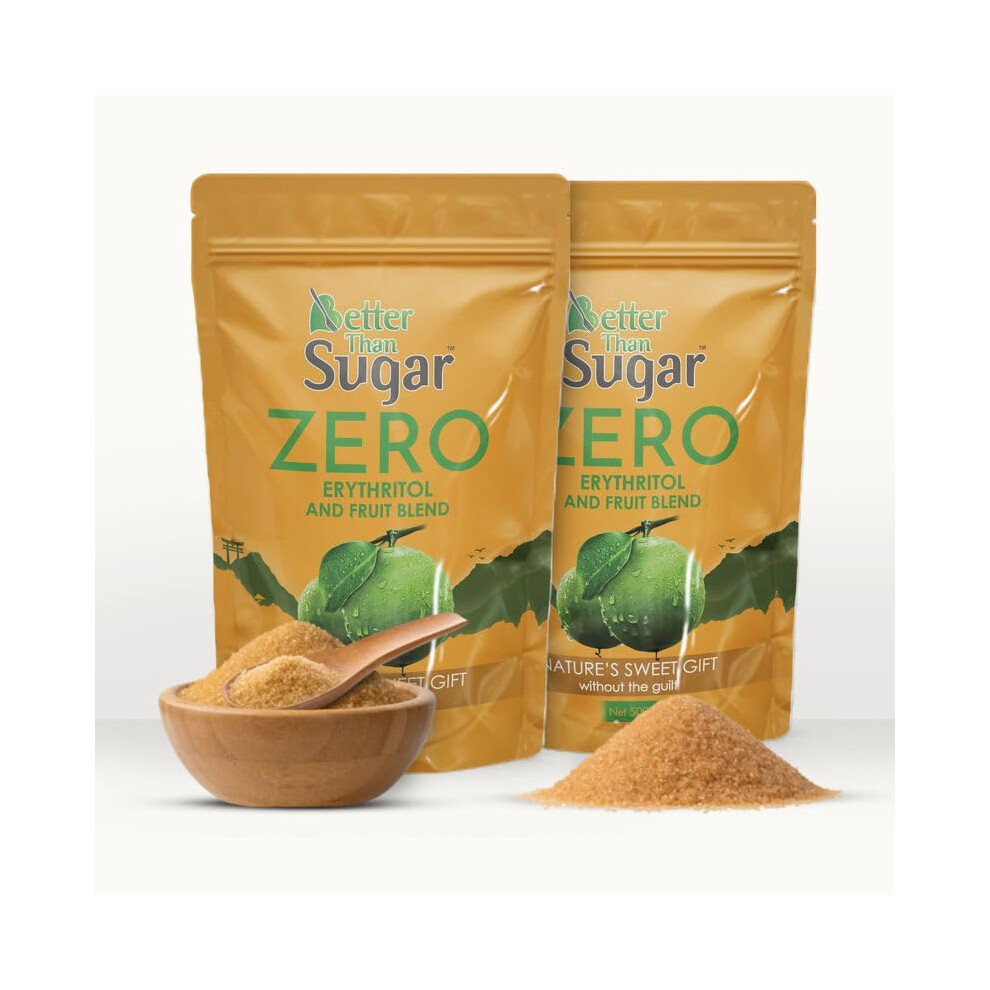Better Than Sugar Zero Erythritol And Fruit Blend 1Kg 2 X 500G 11 Sugar A