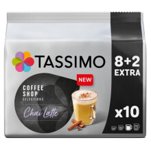 Tassimo Coffee Shop Selections Chai Latte Coffee Pods x10 Pack of 1 Total 1