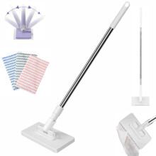Snap Grip Mini Mop Uses Disposable Face Towel with OneButton Clamping Hands