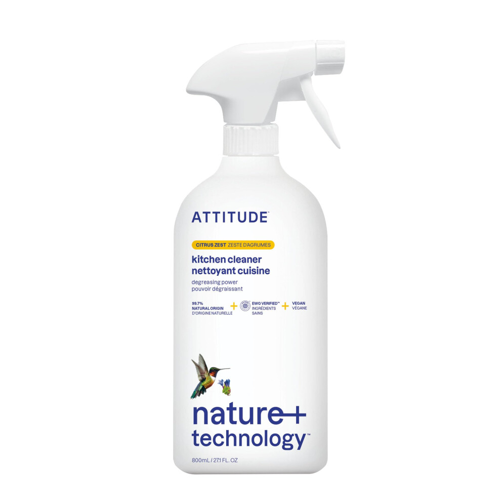 Attitude Kitchen Cleaner Spray Ewg Verified Powerful Degreaser Cuts Grease