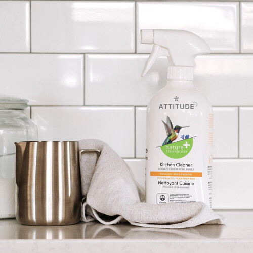 ATTITUDE Kitchen Cleaner Spray EWG Verified Powerful Degreaser Cuts Grease 1