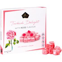 Turkish Delight with Rose Flavor 454g Gourmet Medium Size Snacks Gift Box N