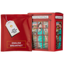 English Telephone Box English Breakfast Tea 6 Teabag Carton