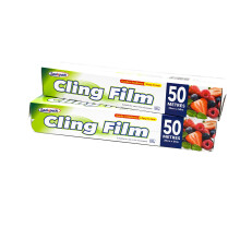 Pack of 2 Cling Film Food Wrap Rolls Catering Kitchen Use 2 x 30cm x 50m