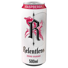 Relentless Can Zero Raspberry 500 ml Pack of 12