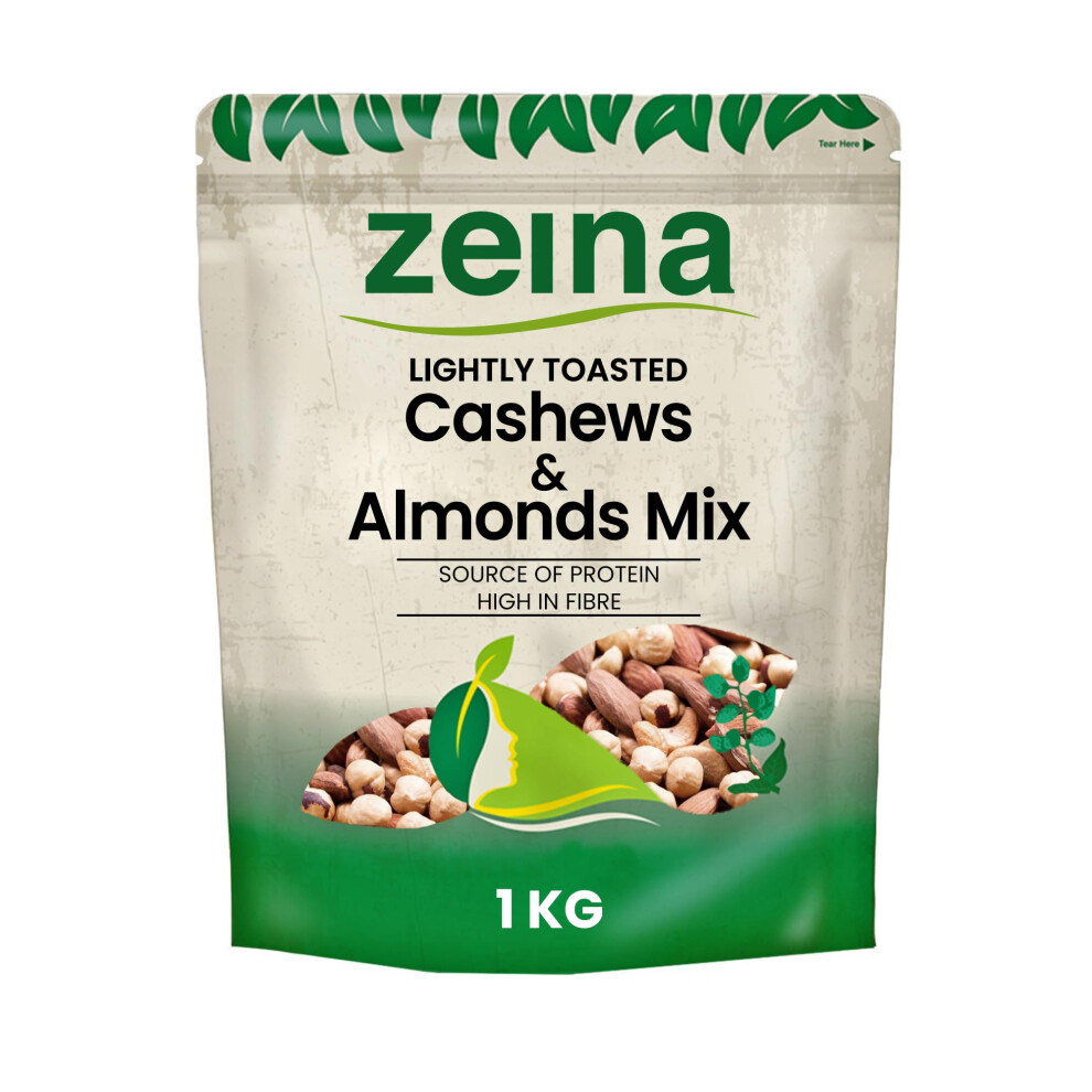 Zeina Love Our Food Zeina Lightly Toasted Cashews And Almonds Mix 1Kg Gluten Free Healthy Snac