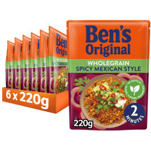 BENS ORIGINAL Wholegrain Brown Spicy Mexican Microwave Rice Bulk Multipack