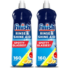 Finish Dishwasher Rinse Shine Aid Lemon 800ml Each Pack of 2 2 x 800ml