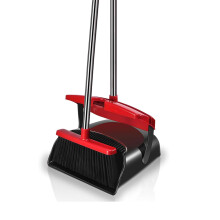 BH Broom and Dustpan Set Long Handle Comb Teeth Upright Sweeping Brush