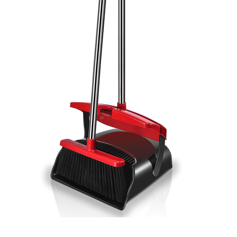 Best House Another Fine Product Bh Broom And Dustpan Set Long Handle Comb Teeth Upright Sweeping Brush