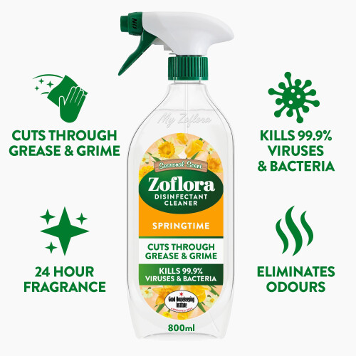 Zoflora Zoflora Springtime Multipurpose Disinfectant Trigger Spray 1 x 800ml Antiba 1
