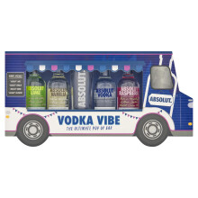 Absolut Vodka Vibe Gift Pack 4x5cl Absolut Variety Flavours and a branded s