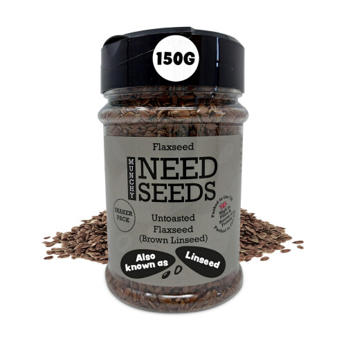 Flax Seeds 150g Shaker – High in Omega3  Fiber – Supports Digestion  Heart