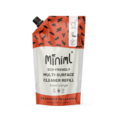 Miniml Eco Multi Surface Cleaner General Purpose 1L Refill Blood Orange Sce