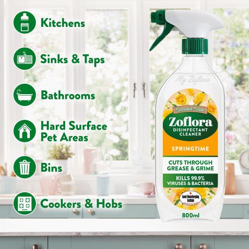 Zoflora Zoflora Springtime Multipurpose Disinfectant Trigger Spray 1 x 800ml Antiba 2
