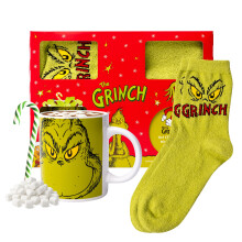 Grinch Hot Chocolate Gift Set Featuring Grinch Mug for Kids or Adults Incl
