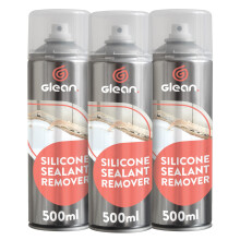GLEAN Silicone Sealant Remover Spray 3x500ml Powerful Fast Acting Silicon