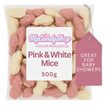Pink and White Mice 500g Chocolate Mice Smooth Meltin Mouth White Pink Sw