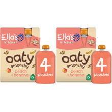 Ellas Kitchen Peach Banana Oaty Smooshy 4 x 90g Pack of 2
