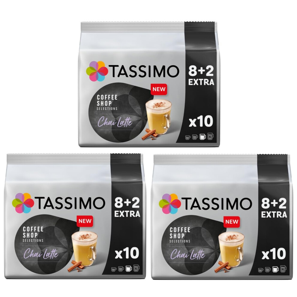 Tassimo Coffee Shop Selections Chai Latte Coffee Pods X10 Pack Of 3 Total 3