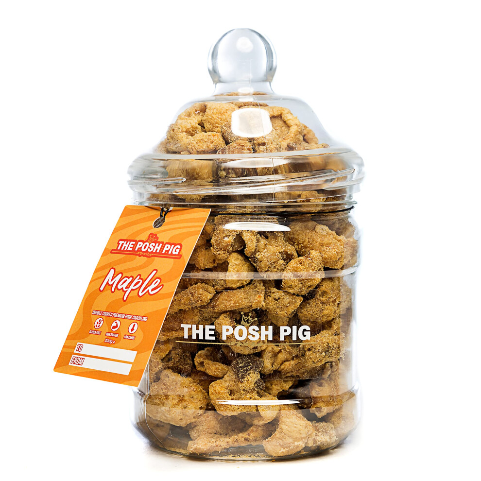 The Posh Pig 7 Flavours 300G Gift Jar High Protein Low Carb Quality Pork
