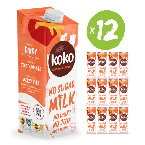 Koko Unsweetened No Sugar Mlk 12 x 1