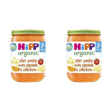 HiPP Organic Star pasta with Squash  Chicken Baby Food Jar 7 Months 6 x190g