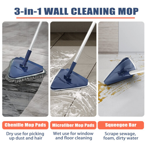 JEHONN 200CM Wall Cleaning Mop with Long Handle 3in1 Ceiling Cleaner Tool D 1