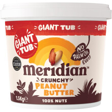 Meridian Crunchy Peanut Butter Natural Nut Butter Spread 15kg  Vegan Vegeta