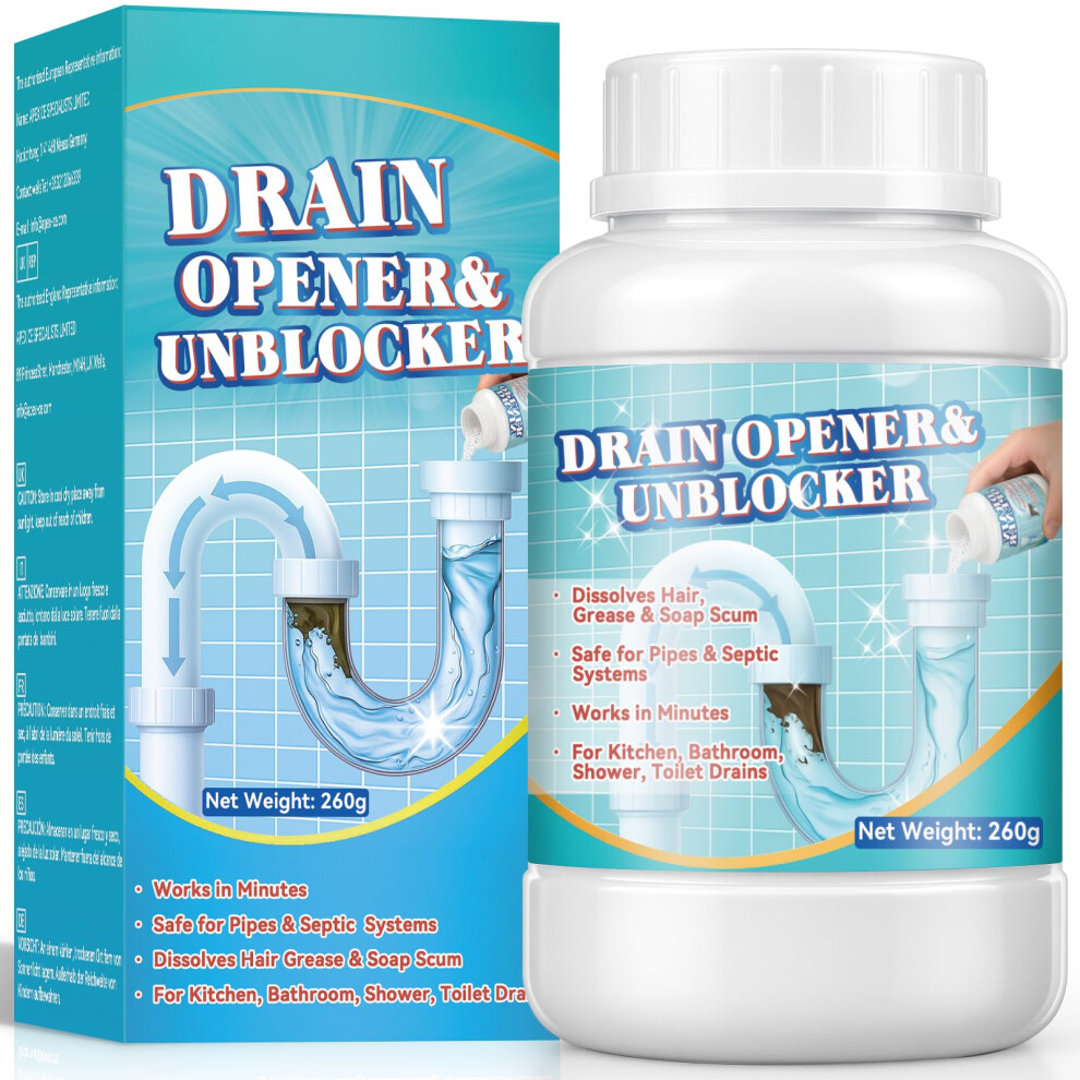 Galitoon Drain Unblocker 260G Heavy Duty Drain Cleaner For Kitchen Sink Toilet Showe
