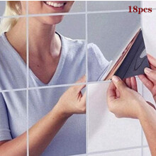 Full Length Mirrors, 18Pcs Self Adhesive Easy Installation Clear Image Quality Over The Door Mirror, Suitable For Various Applications Including Home
