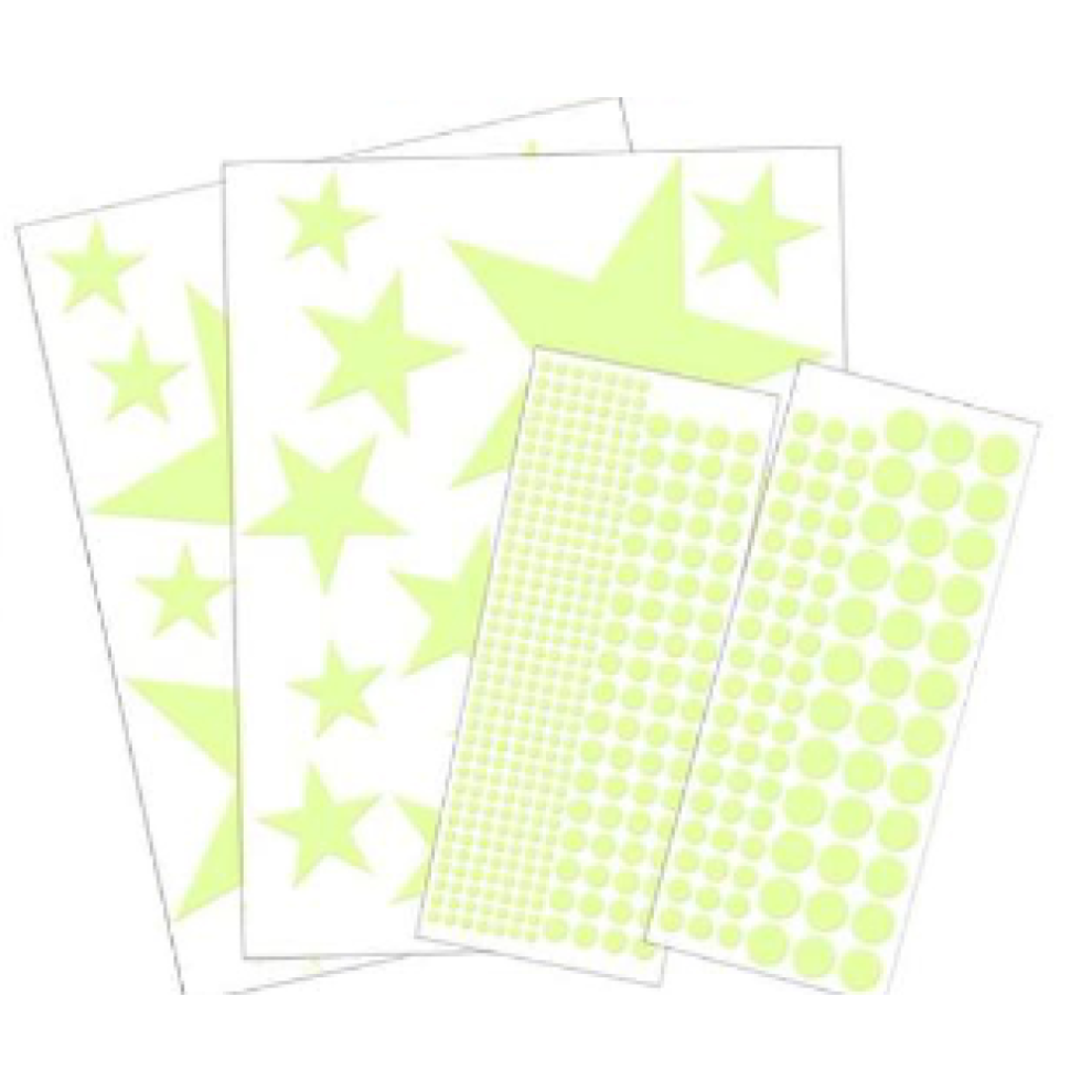 Stars Wall Decor For A Creative Space Theme, Easy Application Luminous Moon Sticker For Children Room Decoration And Night Light Stars