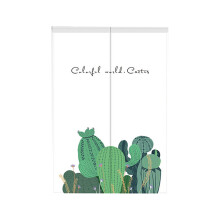 Highly Absorbent Cactus Curtains, Quick-drying & Durable Linen Fabric Window Drapes for Kitchen, Silky Satin Polyester Blend for Easy Cleaning, 2 Pane