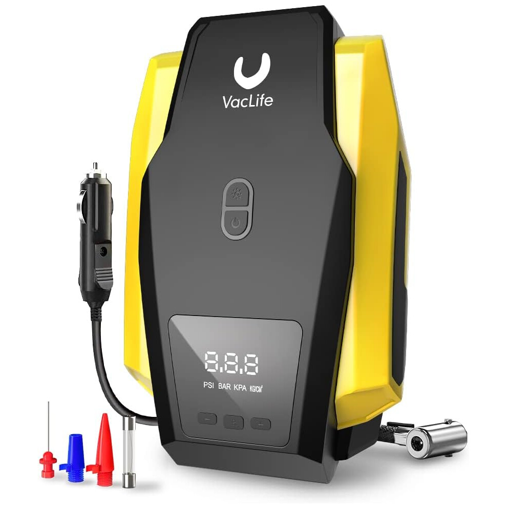 Car Air Pump, 12Vdc Portable Air Compressor With Digital Tire Pressure Gauge For Accurate Monitoring, Auto Shutoff For Safe Inflation, Ideal For Car 9128293742726