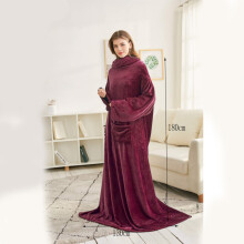 Tragbare Deckenkapuze für Erwachsene, kuschelige Schlafdecke aus superweichem Fleece mit Ärmeln und Kängurutasche, gemütlicher Deckenmantel für