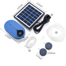 Kit de bomba de ar solar Andoer para lagos pequenos, Aquatic Serenity. O tubo flexível garante o posicionamento ideal e facilita a instalação.