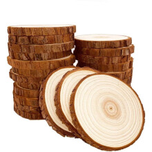 Unfertige Holzscheiben für Weihnachtsschmuck, Naturholzscheiben, poliertes Bastelset, 25 Stück, 8-9 cm, glatte Oberfläche, ideal für