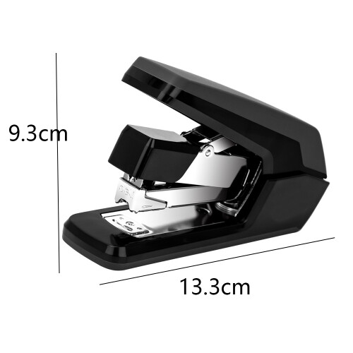Effortless Swing-Arm Portable Stapler, Space Saving Compact Design, Effort Saving Desk Stapler for Office School Home (Blacks)
