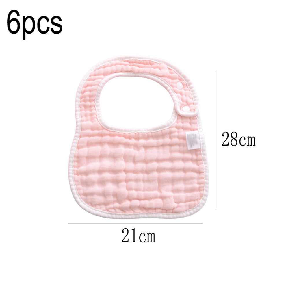 Baby Drool Bibs for Teething and Drooling, Breathable Cotton Muslin Newborn Bibs with U-Shaped Snap Closure Design, Multi-Use Soft Absorbent Gauze