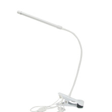 Lampe à pince à luminosité réglable pour bureau, télétravail, rechargeable par USB, avec col de cygne flexible et matériau cristal de qualité