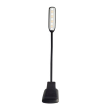 Lampe de pupitre à pince rechargeable USB de type C, bras articulé à 360 avec interrupteur tactile pour un éclairage instantané, protection