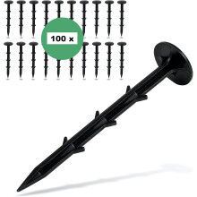 Professional Grade Durable Plastic Stakes For Landscape Fabric, Hot-Dip Galvanized To Resist Rust And Weather Damage, Heavy Duty Staples Perfect For