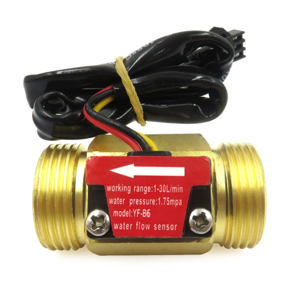 G3/4" Male Thread Brass Water Hall Effect Flow Meter Counter For Water Heater And Plumbing Applications 9365049040471